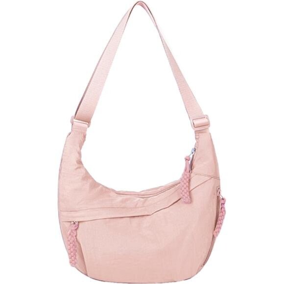 Crescent Crossbody (4.7L) – BABOON TO THE MOON Nylon Crescent Crossbody for Women - Pink